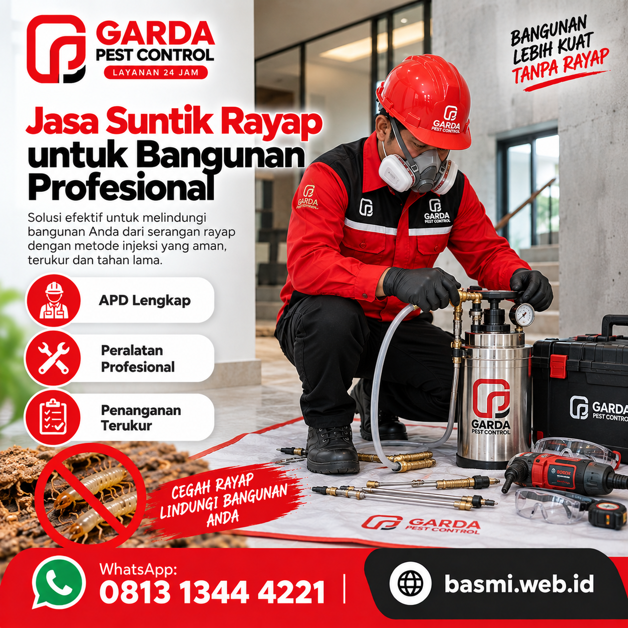 Jasa Basmi Rayap Terdekat Bergaransi 5 Tahun