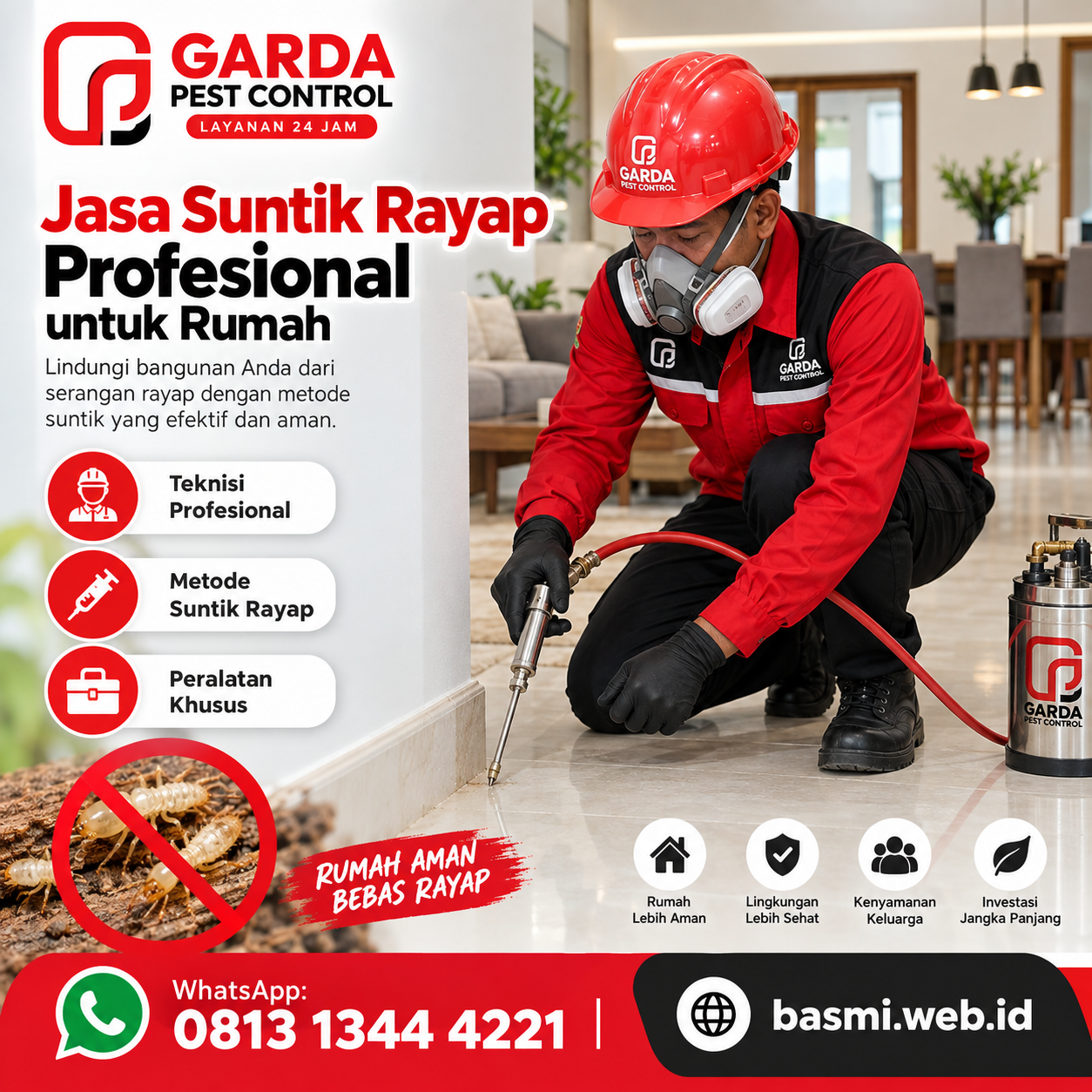 Layanan Jasa Suntik Rayap Cimahi Pasca Konstruksi Terbaik Basmi Hama Urban